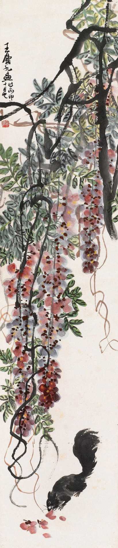 王铸九 花鸟 立轴